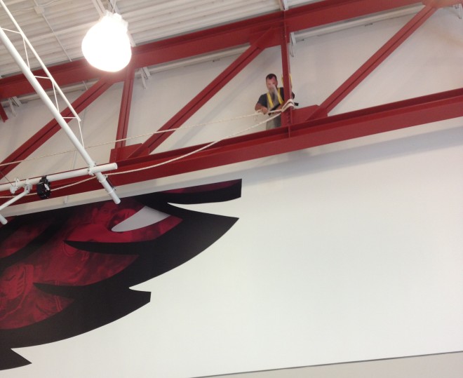 Temple University interior wall mural graphic