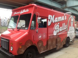 Mamas Meat Balls philadelphia food truck wrap 1